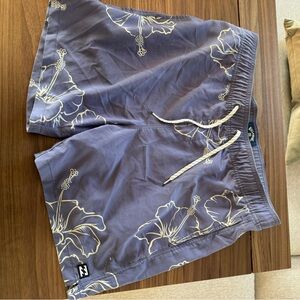 Navy Floral Men's Swim Shorts